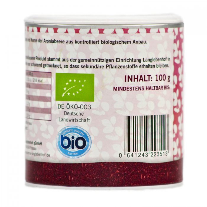 BIO Aroniapulver(100g) - Demeter "ZAUBERSTAUB" - Ohne Zusätze – Bild 4